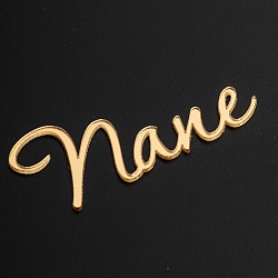 Топпер без шпажки "Папе" золотой 7*3 см