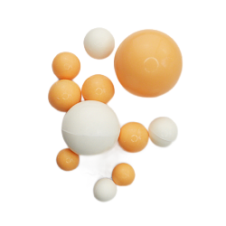 Сферы из шоколадной глазури бело-персиковые 10шт