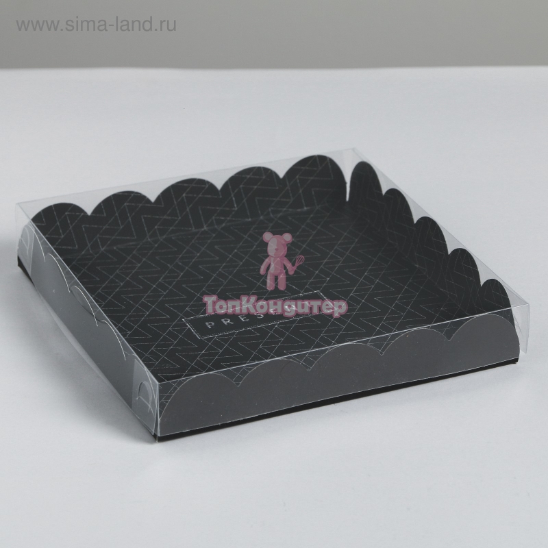 Коробка для пряников 18 см*18 см*3 см "Present"