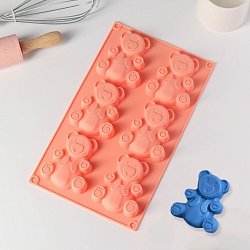 Форма для выпечки «Животные. Мишка», 6 ячеек, 28,5×17х2 см