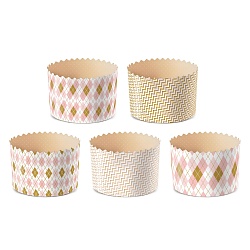 Форма бумажная для кулича "РОМБИКИ" d= 9 см x h= 9 см